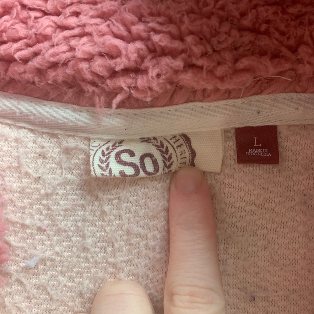 Light Pink Fuzzy Jacket - Picture 2 of 2